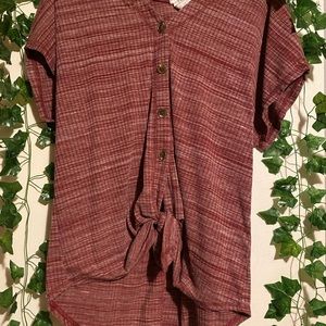 Red with Thin white stripe